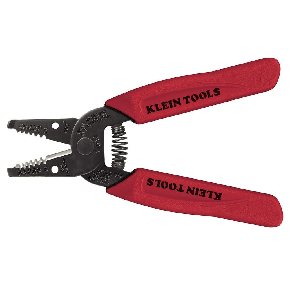 Klein Tools 11046 Wire Stripper, Cutter, Made in USA, One Size, Red