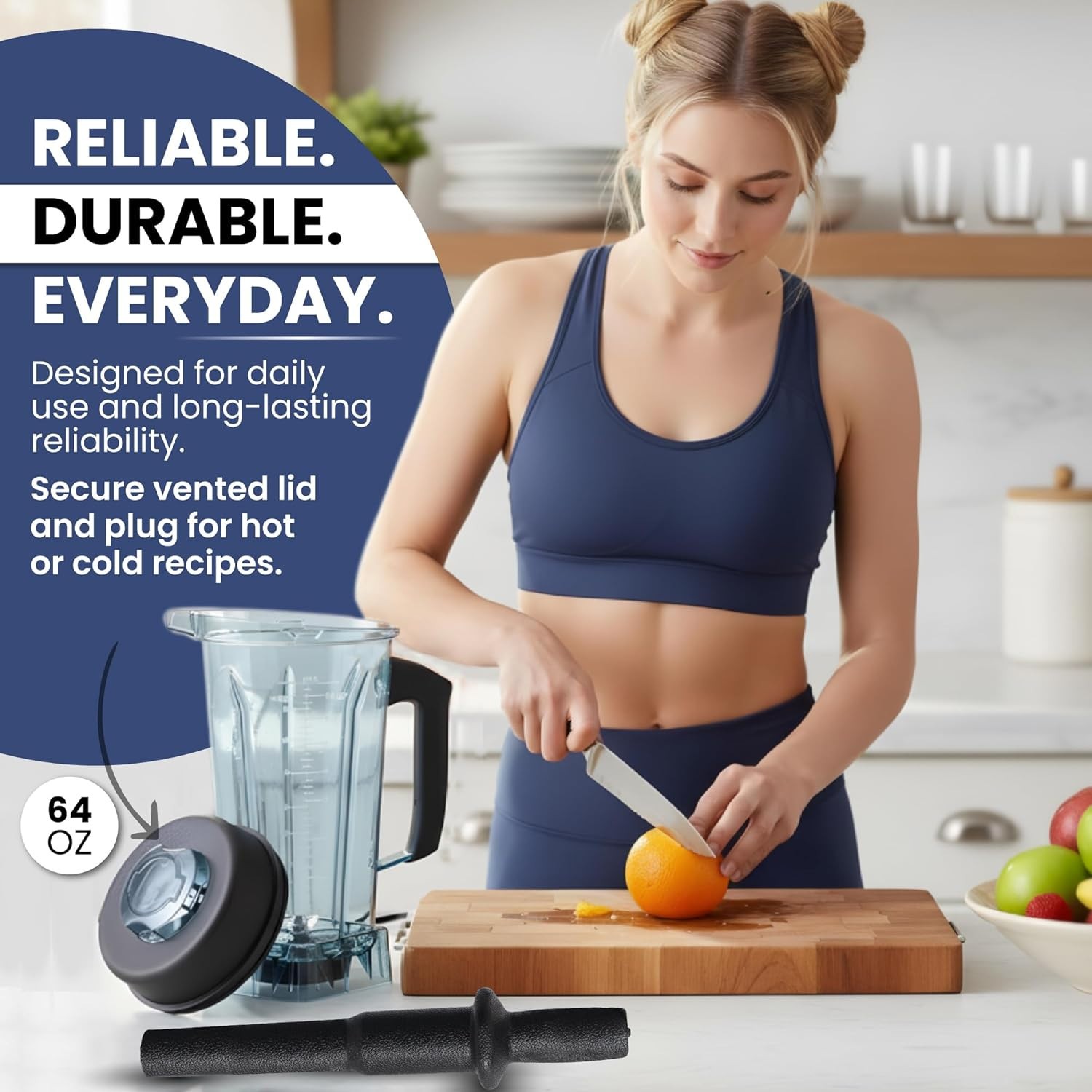 Blender Pitcher For Vitamix 64 oz VM0102 VM0103 Container VM0115A + Tamper