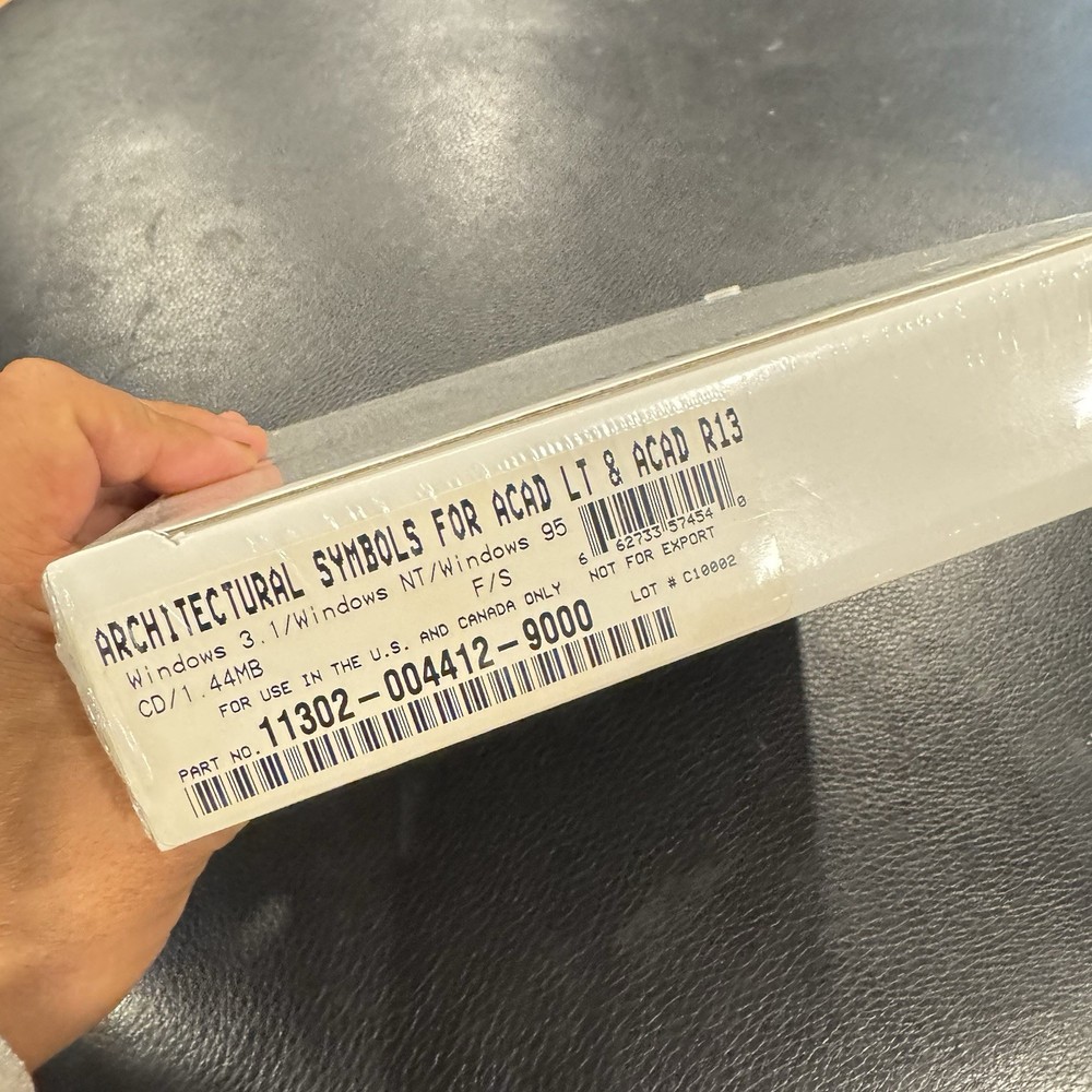 ARCHITECTURAL SYMBOLS AutoCAD LT Windows Autodesk 1996 Software CD Rom BIG BOX