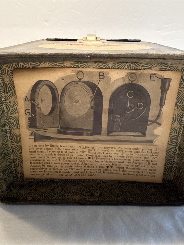 Bacharach Tempscribe Temperature Chart Recorder Plus 100 Charts And Case