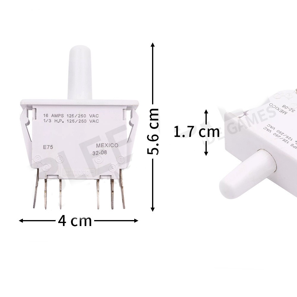 Arcade Door One Position Switch Pull 16 AMPS 125, 250 VAC For Video Game Console