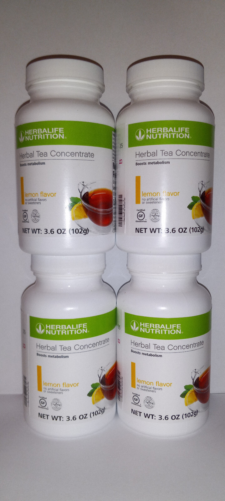 Herbalife - 4 bottles Herbal Tea Concentrate - LEMON 3.6 oz (102g)