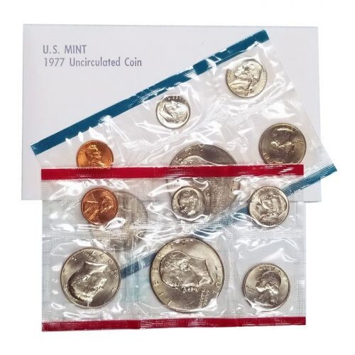 1977 US Mint Set Philly & Denver (12 coins) in original packaging