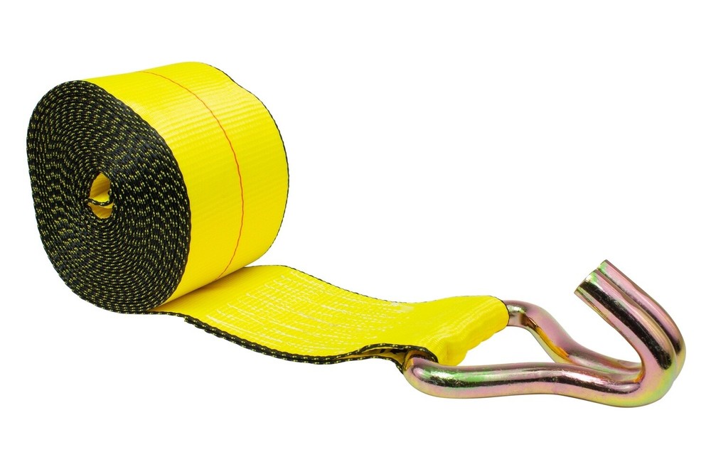 (4 Pack) 3" x 30' Winch Straps w/wire hook, WLL 5000 Flatbed Tie Down Strap