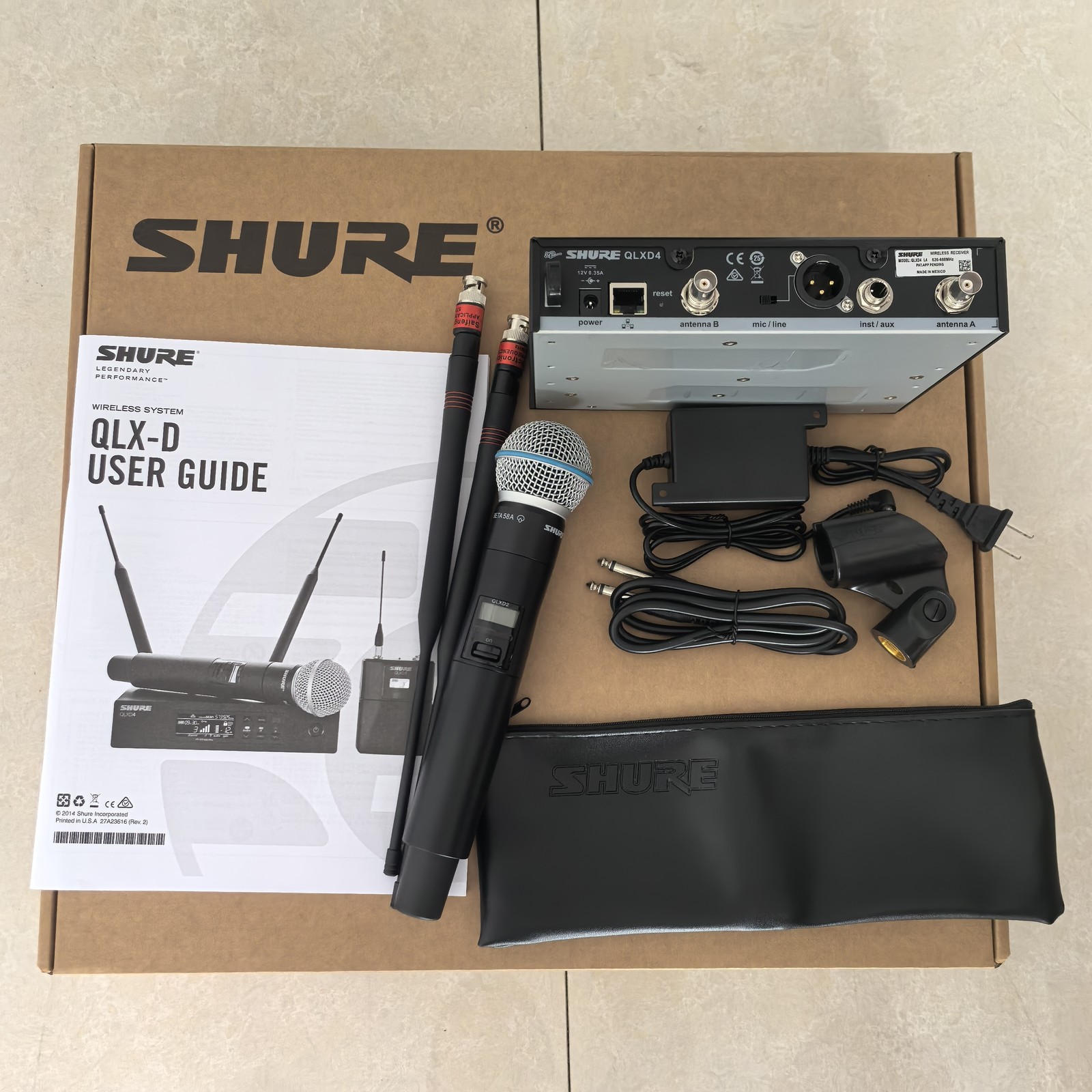 QLXD4 BETA58A Handheld Wireless Vocal System Microphones Express w/ BETA58