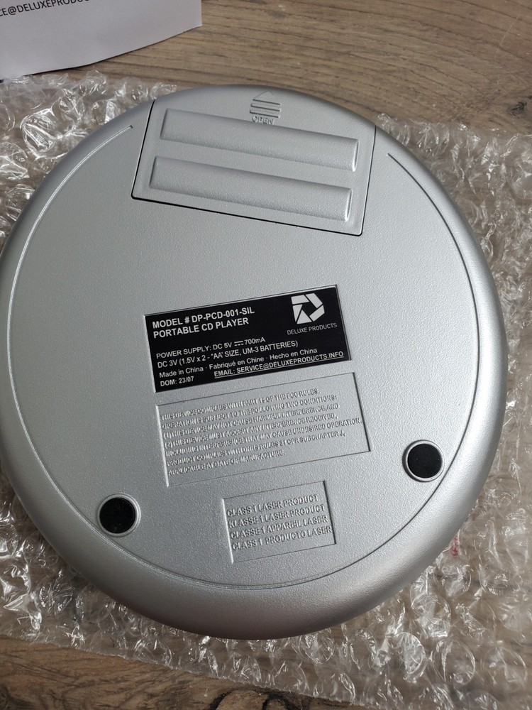 CD Player Portable with 60 Second Anti Skip, Stereo Earbuds, Includes Aux in ...