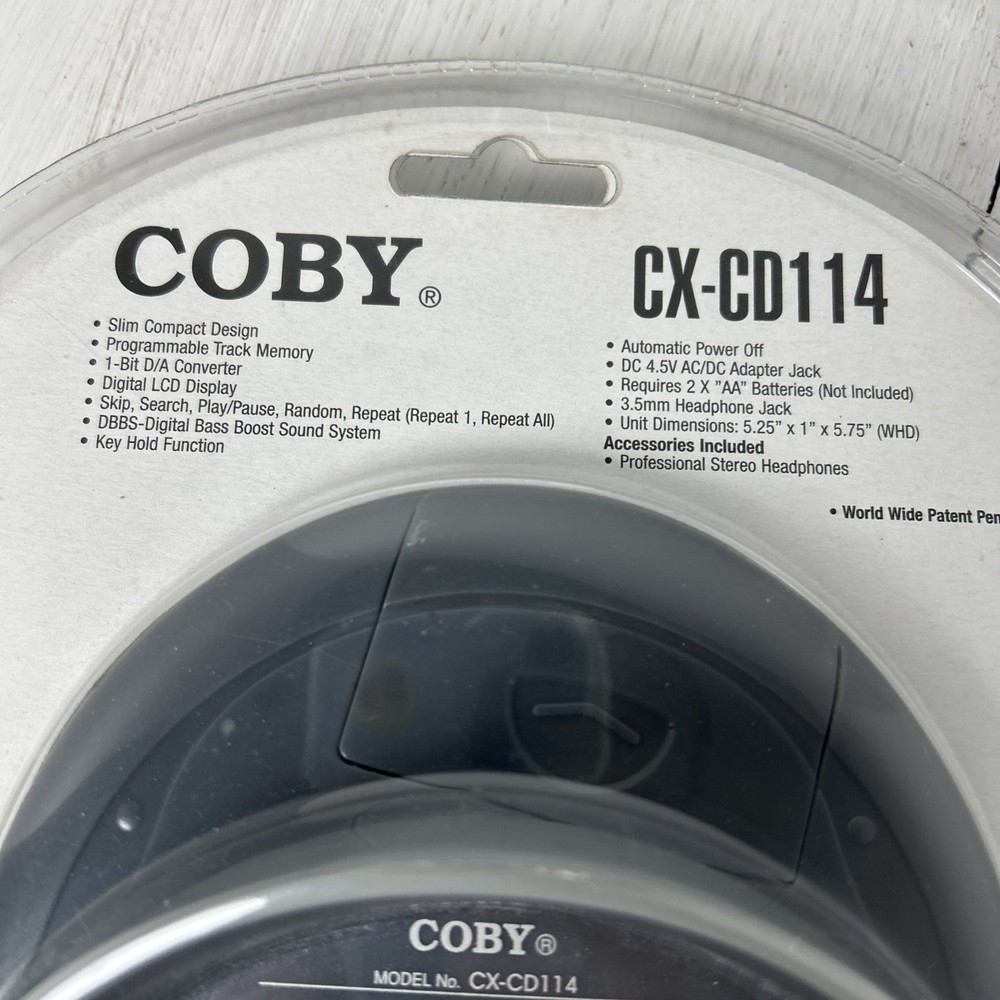 Coby Personal CD Player Super Slim CX-CD114 DBBS 343
