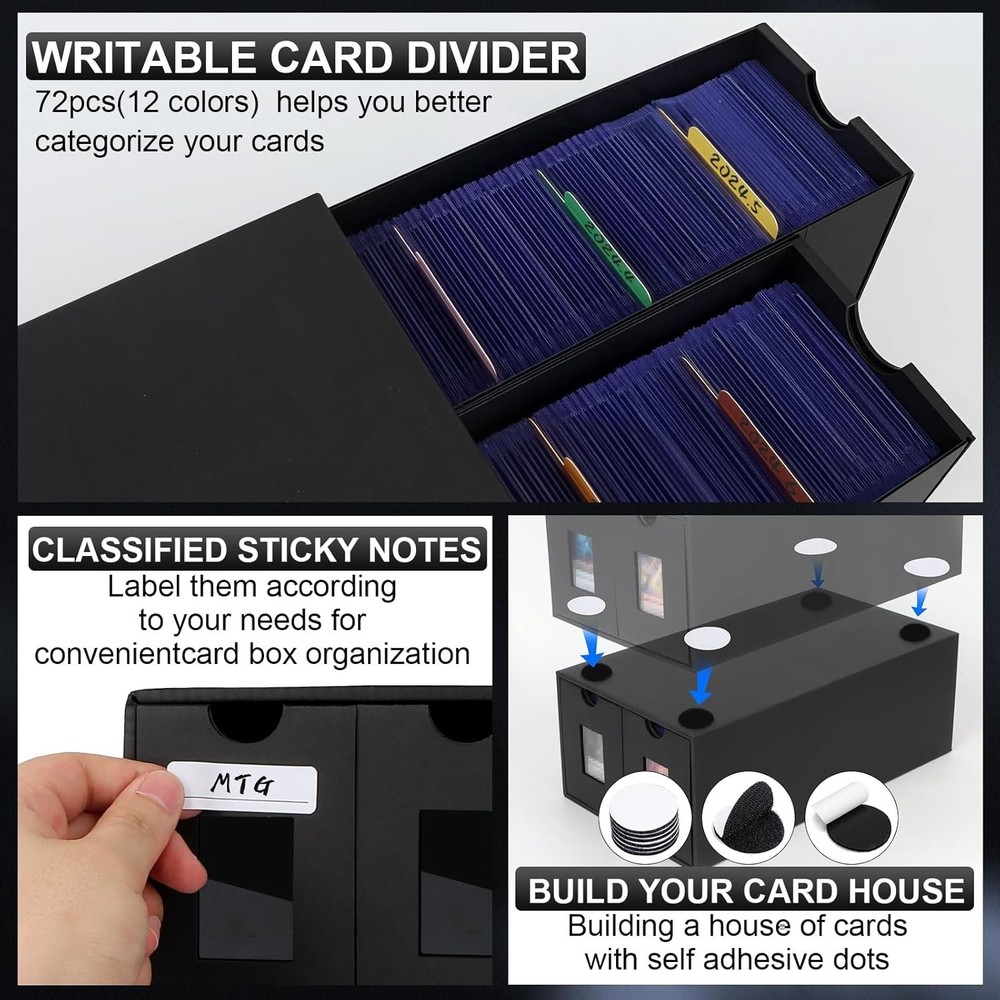 14000+ Card Storage Box, 2700+ Toploader Card Storage Box for Commander Displ...