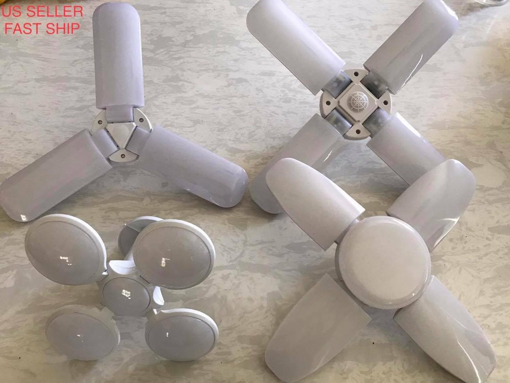 E27 LED Garage Light Bulb Deformable Ceiling Fixture Lights Bright Workshop Lamp