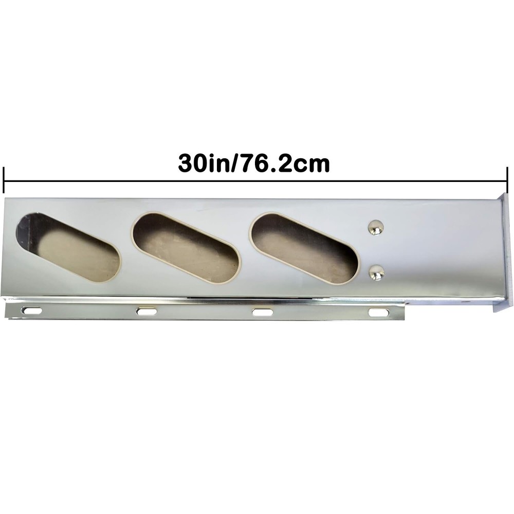 30" Mud Flap Hangers Spring Loaded 2.5" Bolt Pattern Stainless Steel Pair