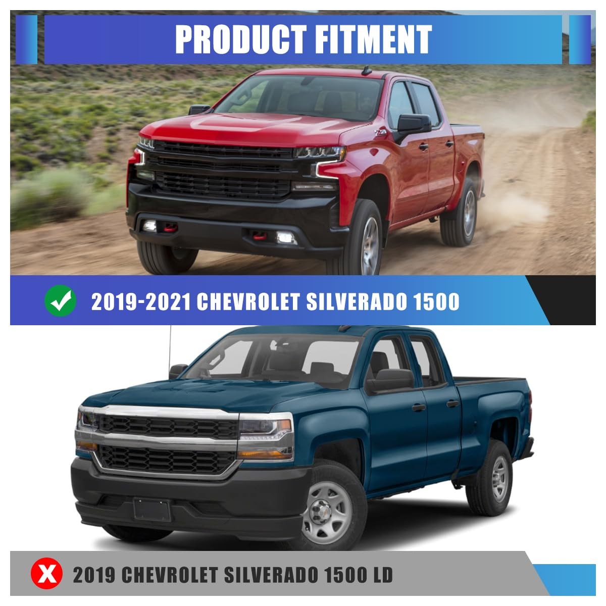 Front Hidden Winch Plate for 2019 2020 2021 Chevy Silverado 1500 Pickup Trucks