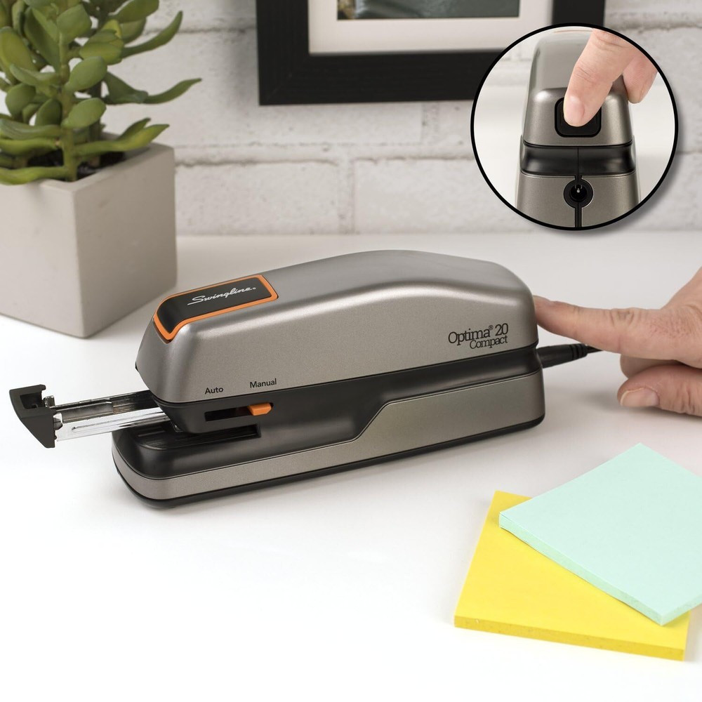 Swingline Electric Stapler, 20 Sheet Capacity, Optima 20, Jam Free, Compact,
