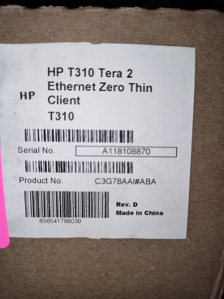 HP Thin Client T310 Copper NIC Zero 293D 697786-002 C3G78AA
