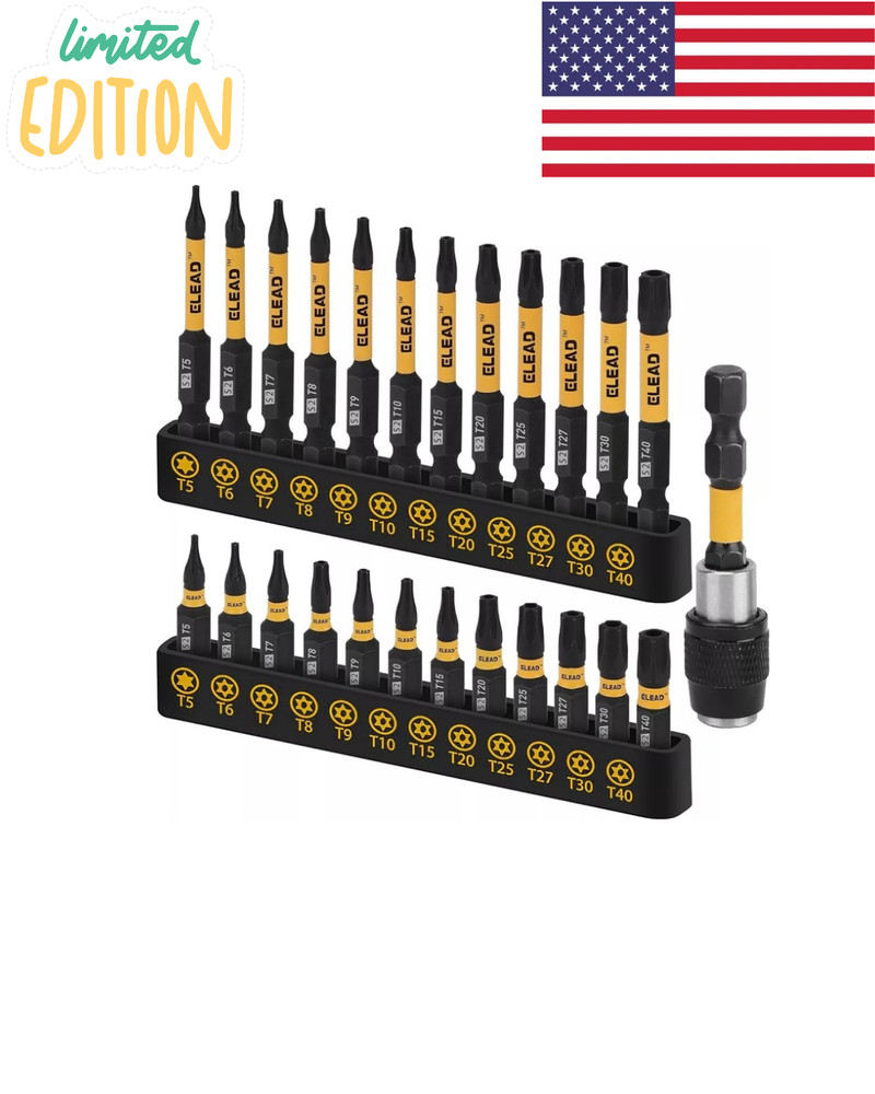 Tamper Proof Torx Bit Set: 25 Pieces T5-T40 Torx Security Bits Set | Torque Star
