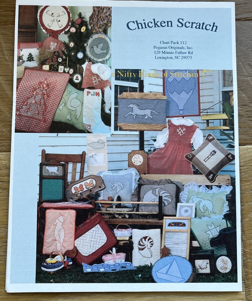 Chicken Scratch & Candlewicking Stitching Chart Pack 112 Stephanie Hedgepath Vtg