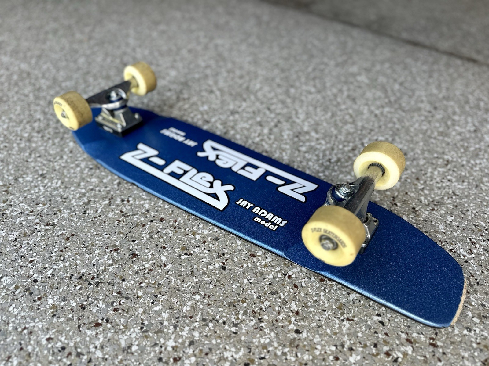 Z Flex Jay Adams Model Complete Skateboard Blue Sparkle Rare Old School Shape