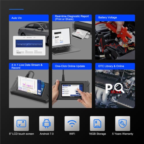 MUCAR CS6 OBD2 Scanner Car Diagnostic Tool 6 System ABS SRS ECMTCM BCM TPMS US