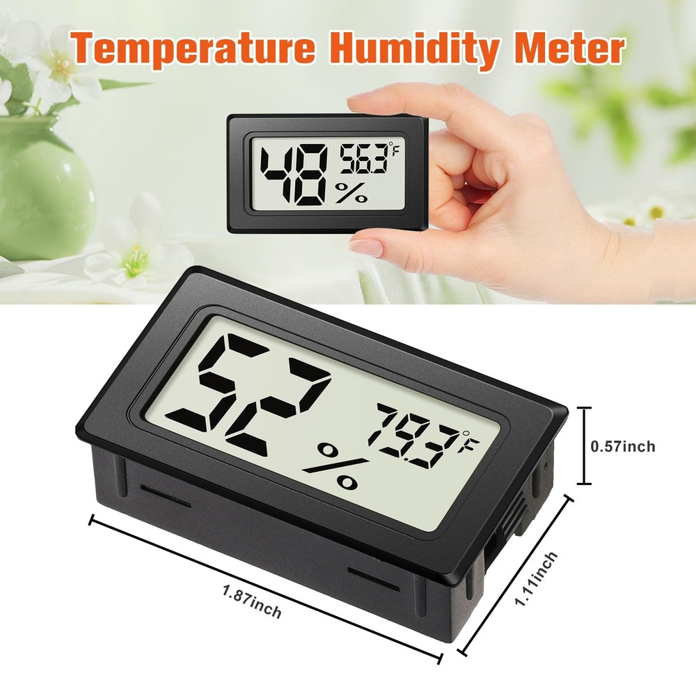 6 Pack Mini Hygrometer Indoor Humidity Meter, Small Digital Thermometer Humidit