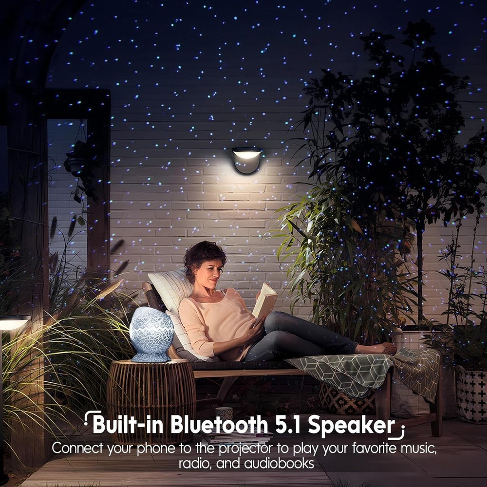 Captivating Starry Night Lights Projector with Adjustable Settings & White Noise