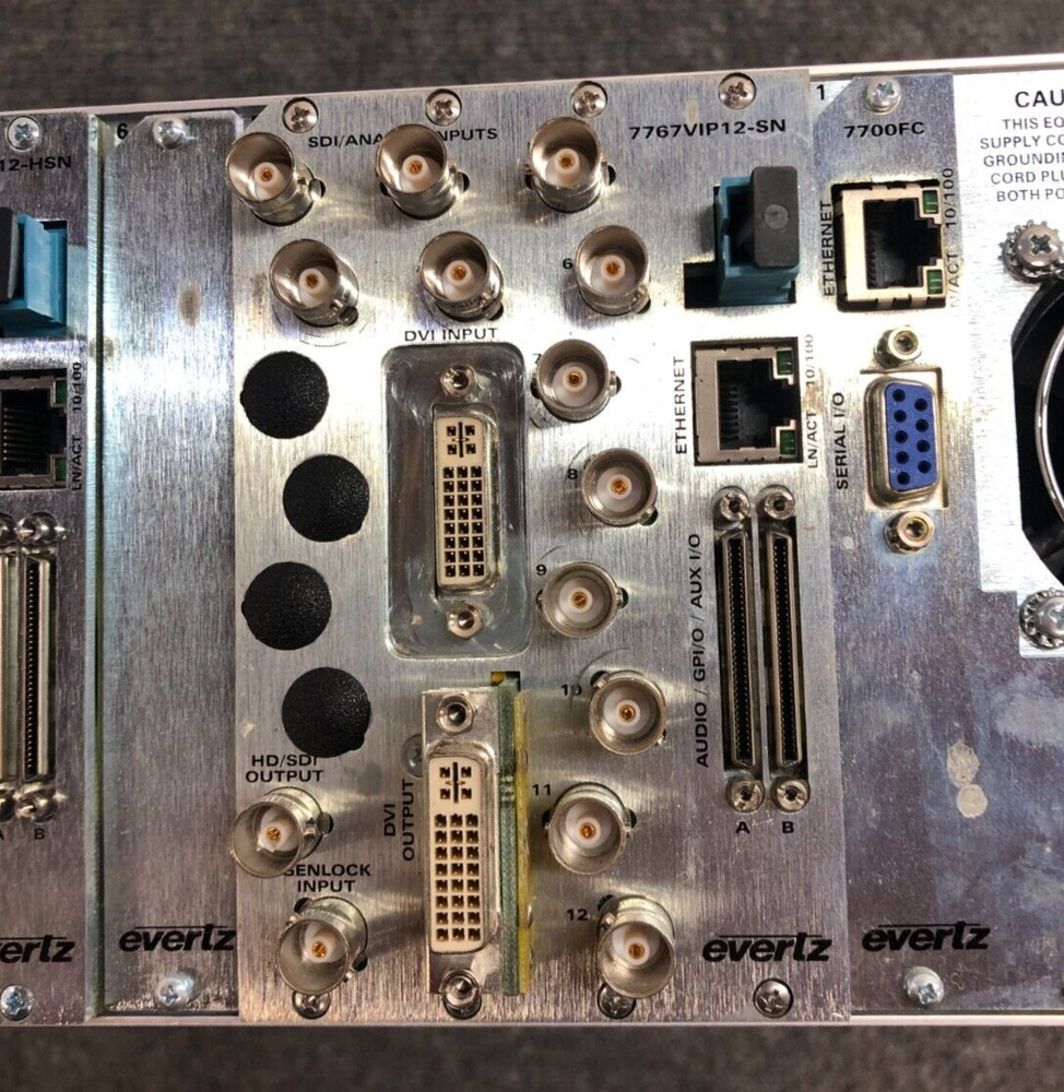 EVERTZ 7700FR-C Multiframe Controller with Modules and Power Cord