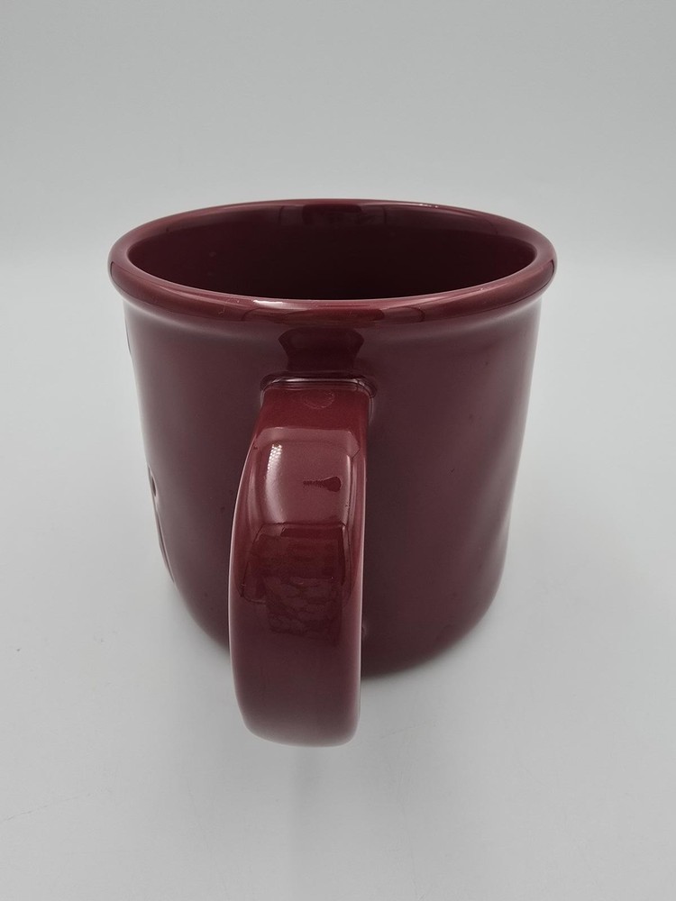 Rae Dunn Maroon Happy Camper Ceramic Mug