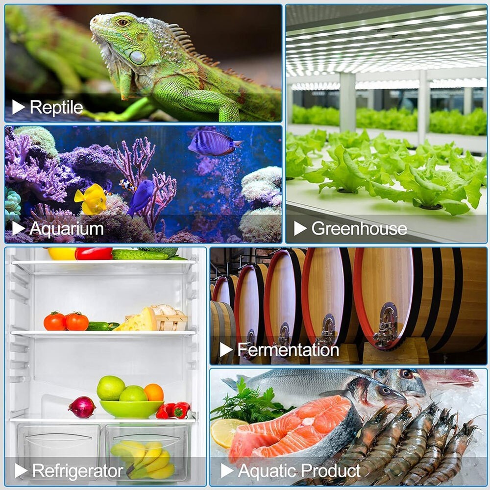 Digital Thermostat Outlet Plug Temperature Controller Heating Cooling with Probe