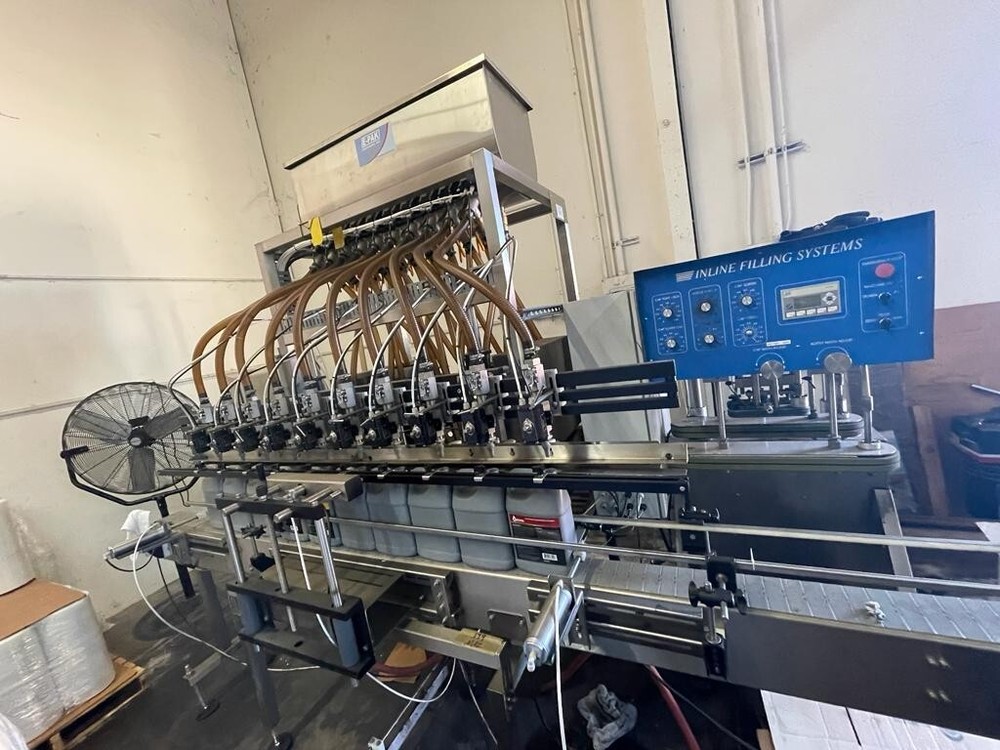 Automatic Inline Liquid Filler, 10 nozzles