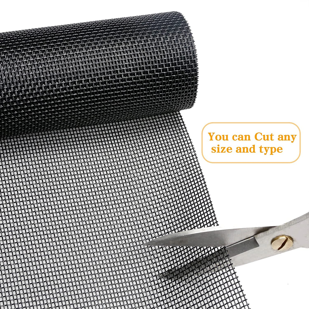 Pet Proof Window Screen Replacement - 60" x 100" Charcoal Mesh, Tooltriz