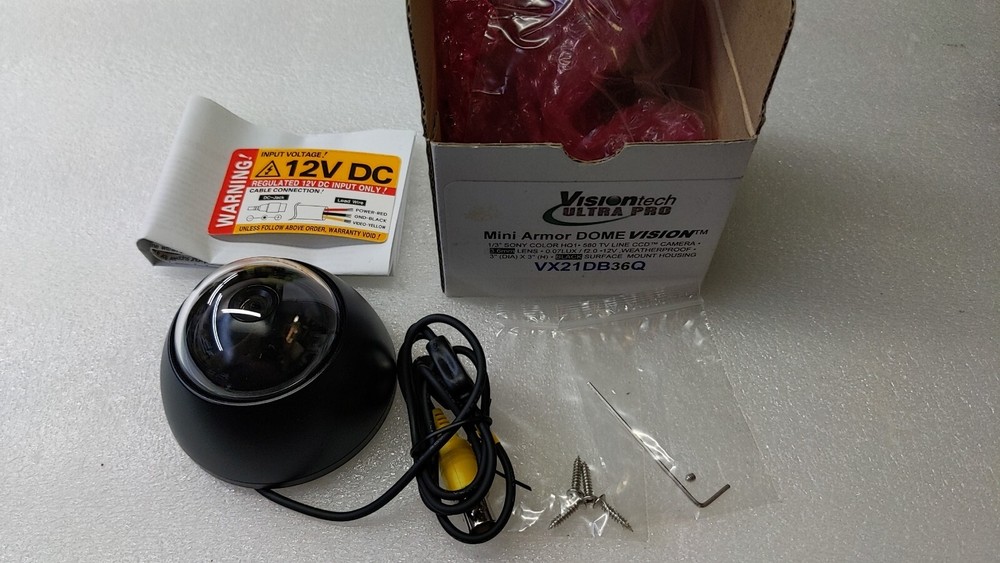 VISIONTECH CCTV SECURITY CAMERA Mini Armored Weatherproof Dome  VX21DB36Q 12VDC