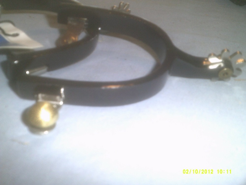 Spurs, Roping Partrade Interchangeable 10 Point Rowel Silver Color