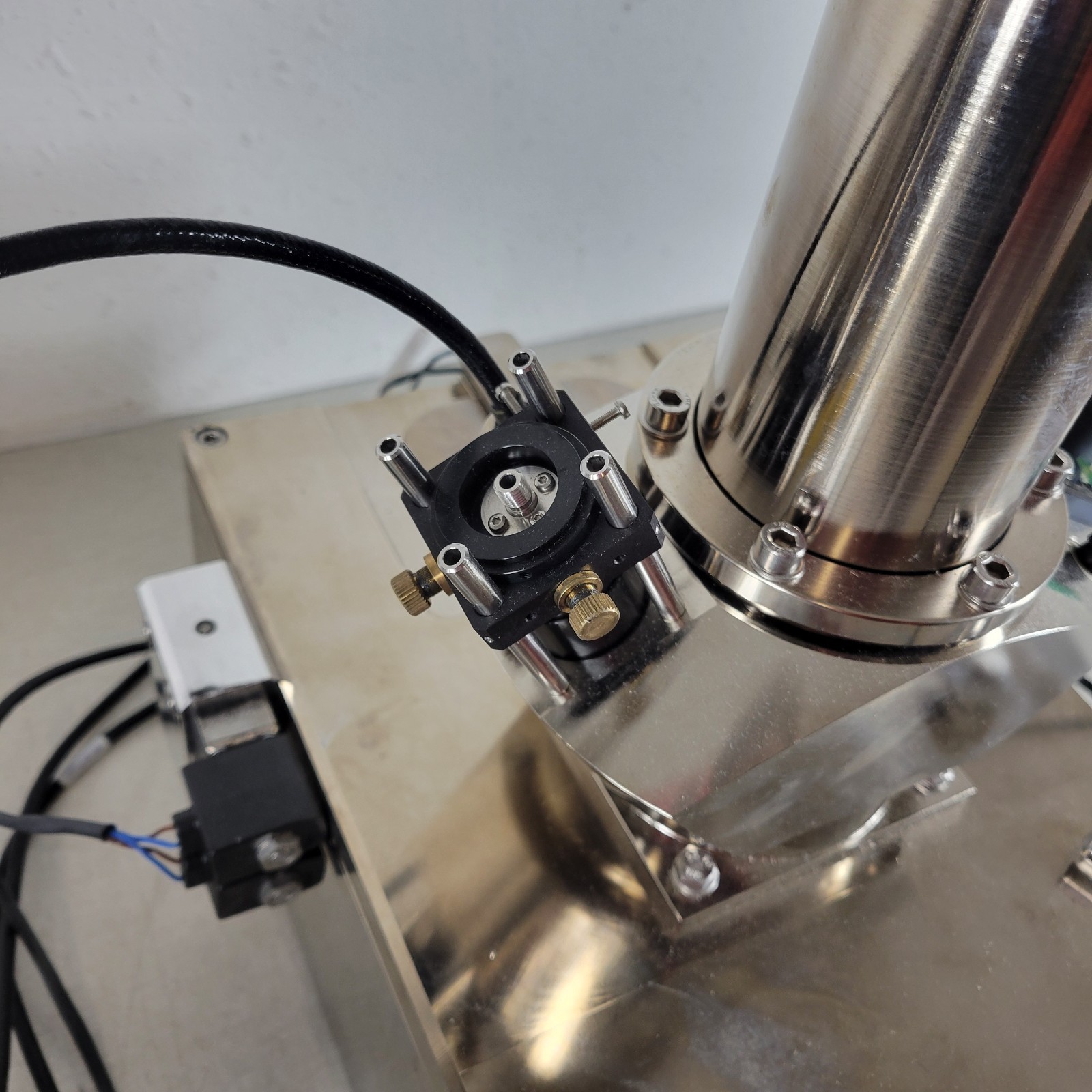 Lot of 2 Bruker UHV-Compatible XY Stage High Vacuum Mass Spectrometer Chamber