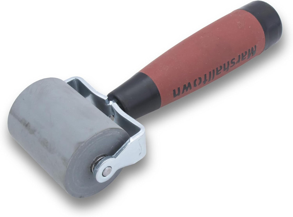 Paint and Wallcovering Seam Roller, 2 Inch Flat Solid Rubber Installation Tool,