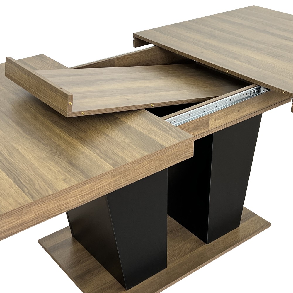 Extendable Wooden Dining Table for 4 10 People Modern Expandable Kitchen Table