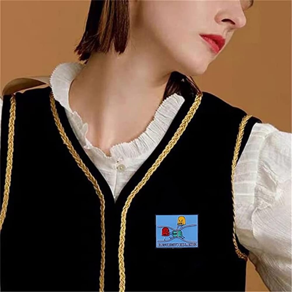 Electricity Explained Science Cute Lapel Pins for Backpack Enamel Pins Badges Br