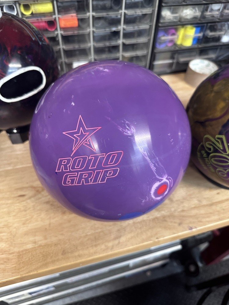 *USED-Bowling Ball -15lb RotoGrip "OPTIMUM IDOL SOLID" PLUGGED AND RESURFACED