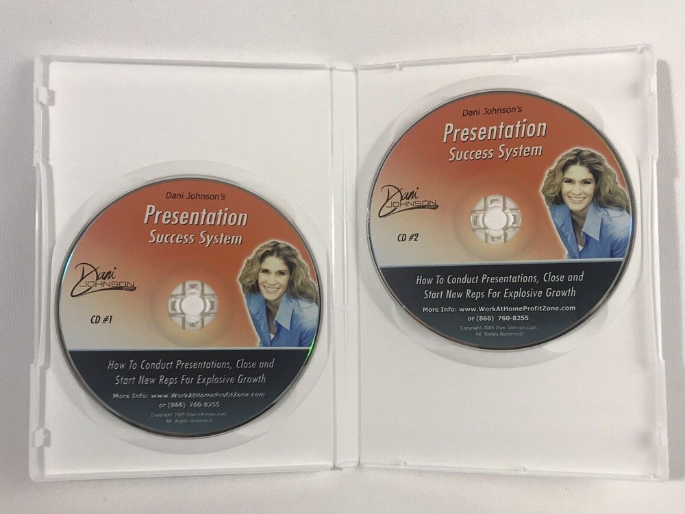 "Million Dollar" Presentation Success System 2 CD Set Dani Johnson Excellent