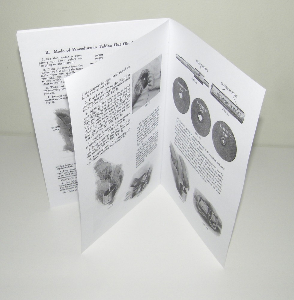Victor Phonograph Triple Spring Removing and Replacing Instruction Manual Copy