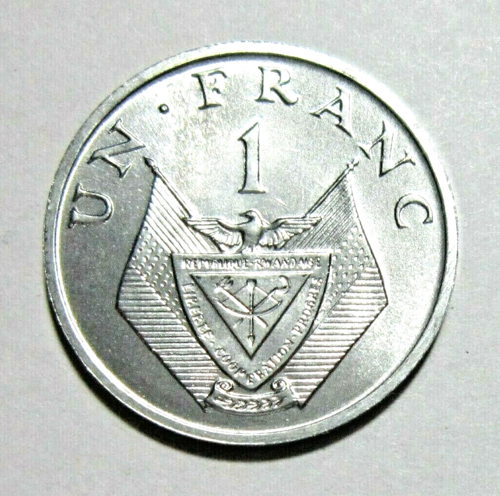 RWANDA. 1 FRANC, 1969. UNCIRCULATED.
