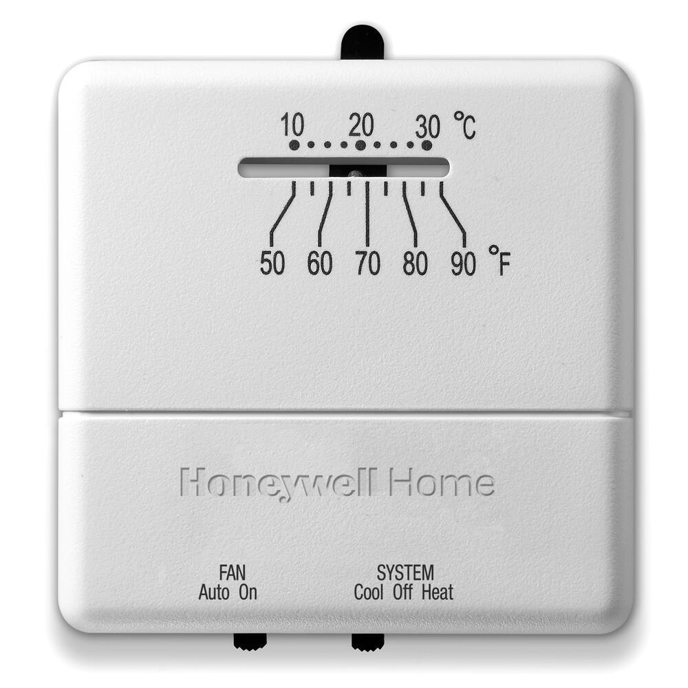 8" 1 Stage Non Programmable Thermostat Fan Control Bimetal Temperature Sensor