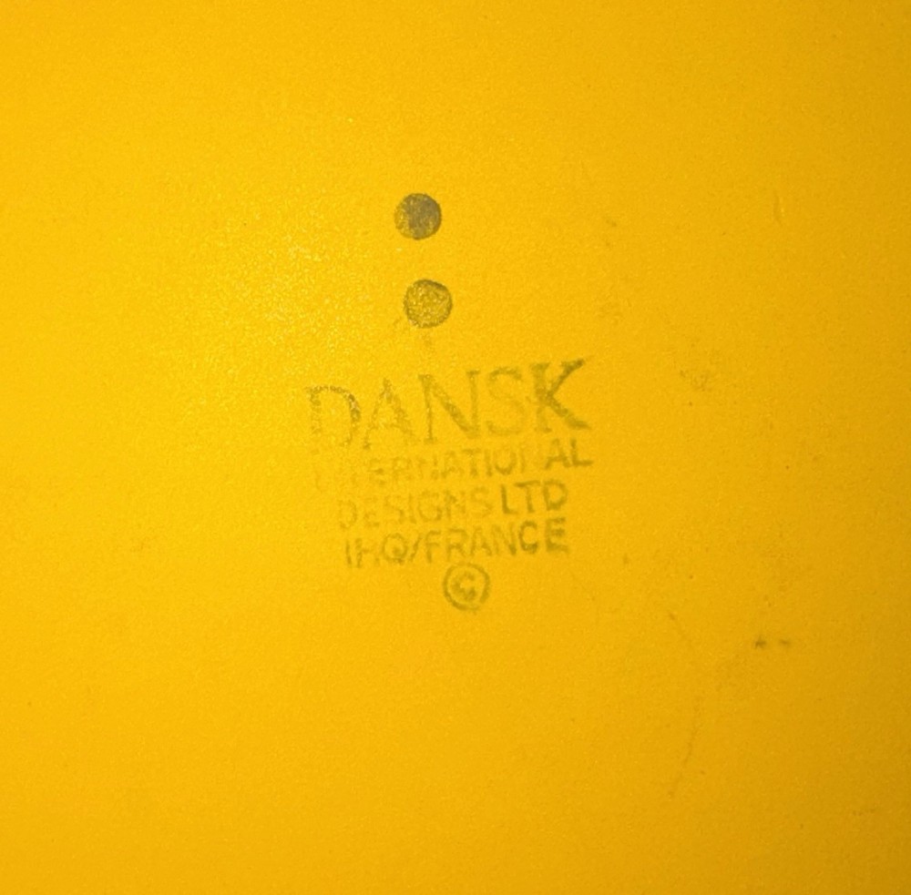 Vintage antique Dansk Yellow Rectangular Baking Loaf Dish enamel