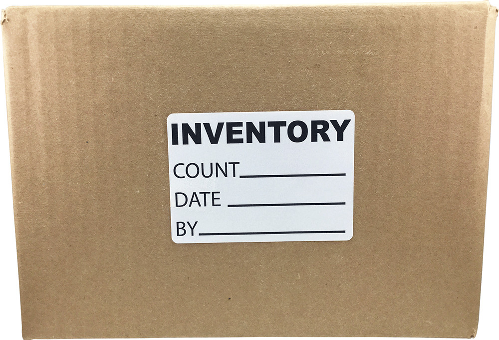 INVENTORY Count - Date - By Labels | 3.5" x 2.5" Inches | 500 Pack