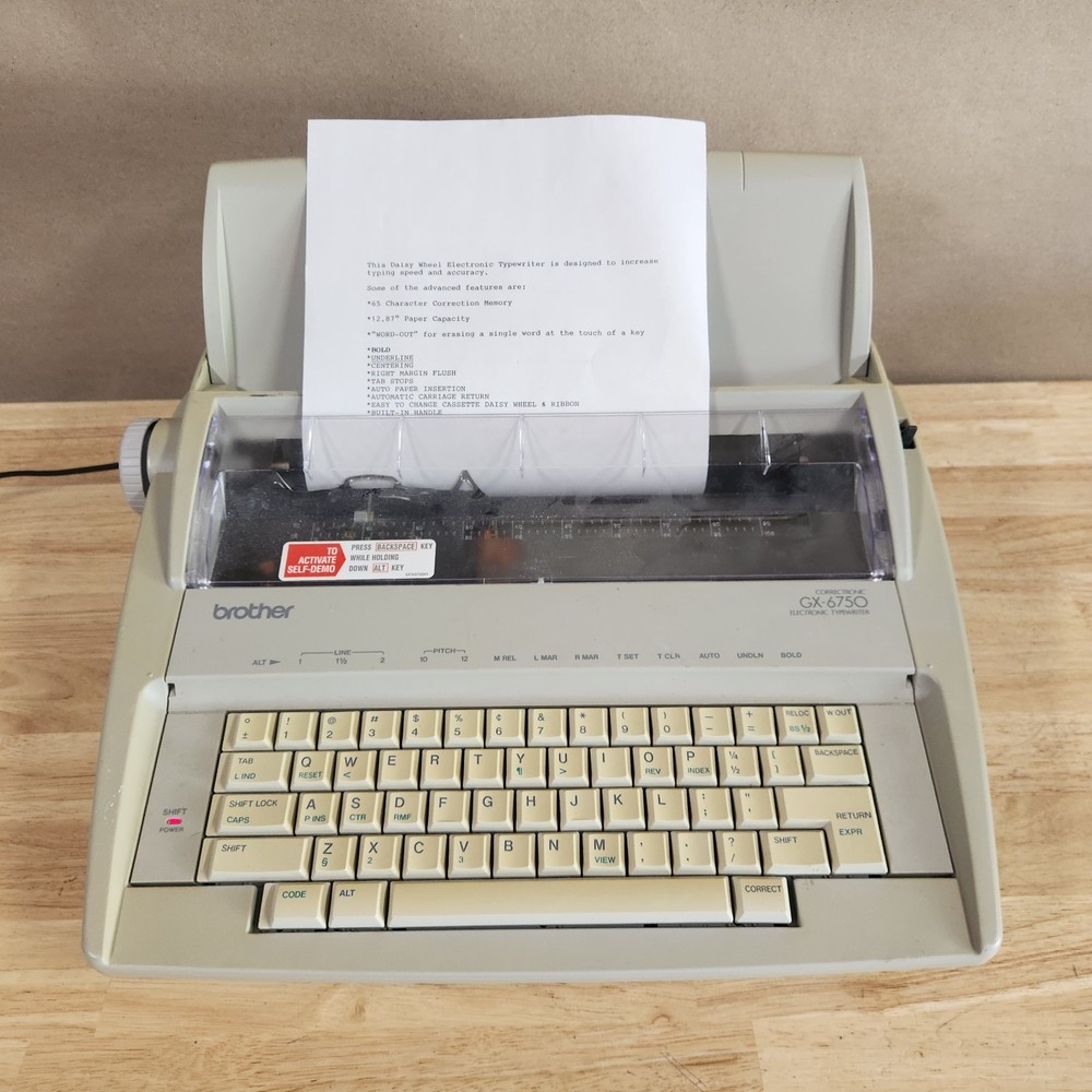 Brother Correctronic GX-6750 Daisy Wheel Electronic Typewriter