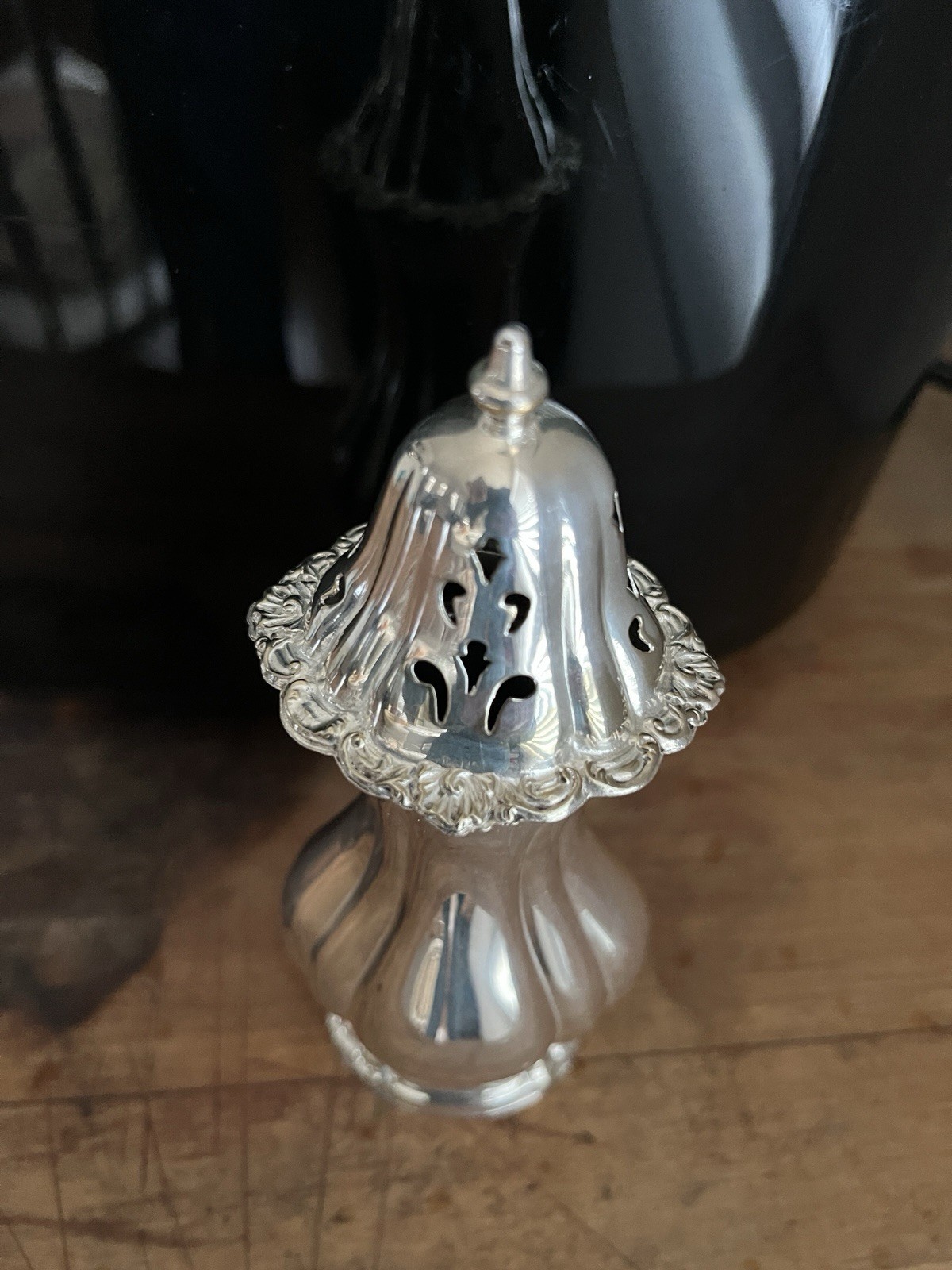 Vintage Silverplate on Copper Muffineer Sugar SHAKER 7 1/4" Tall