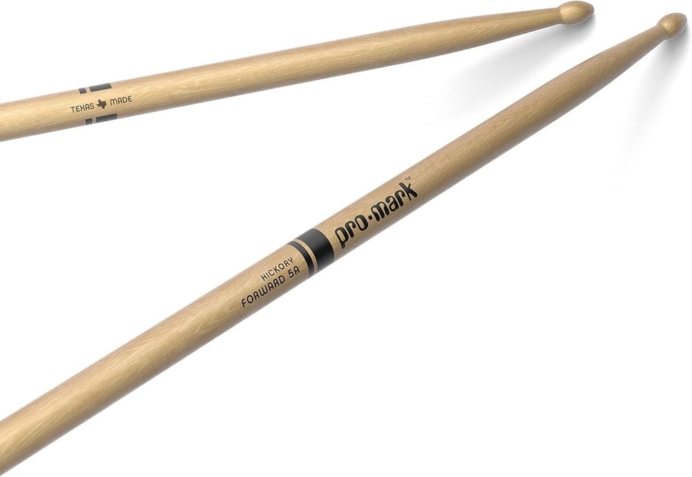 Hickory 5A Wood Tip Drumsticks, One Pair