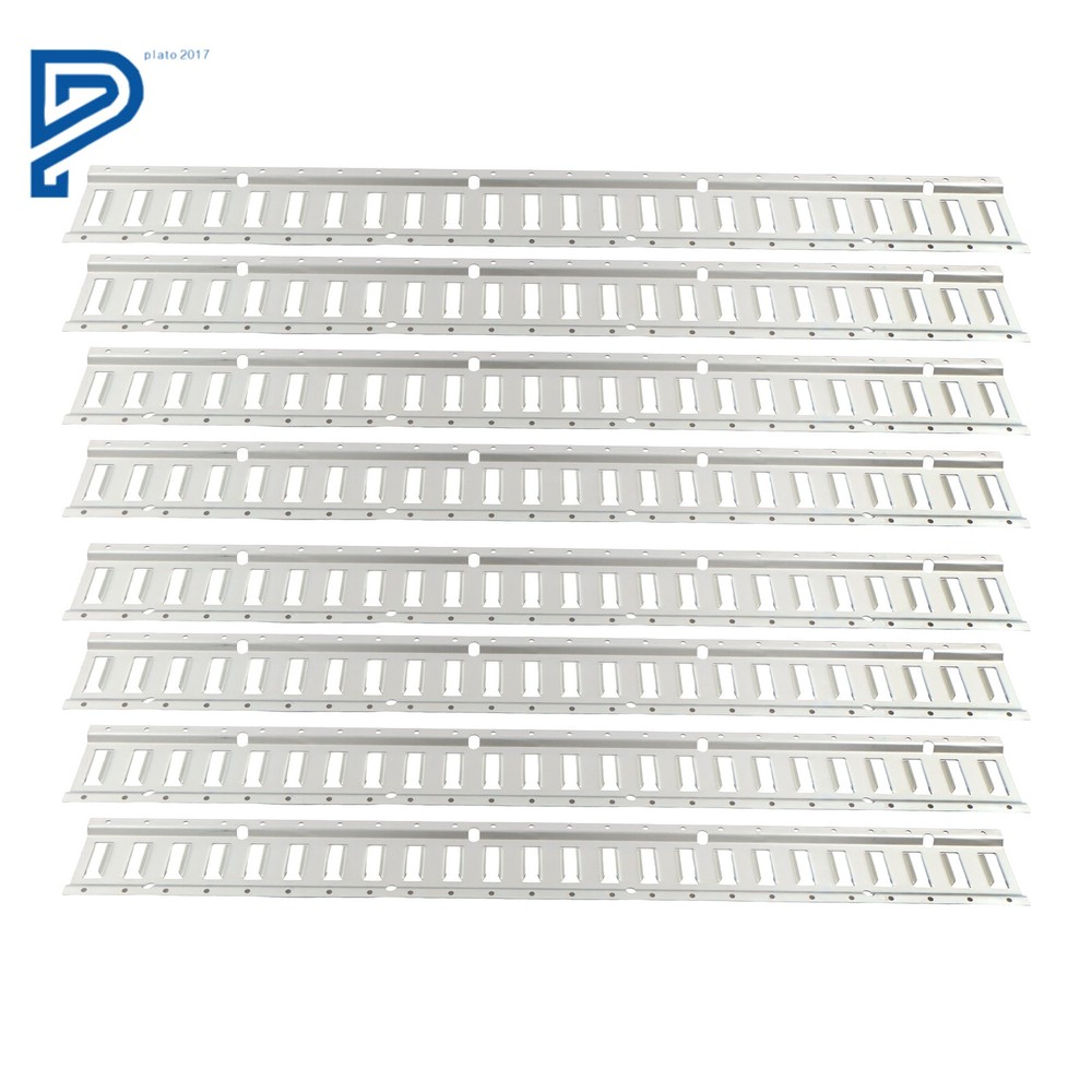 8 Pack 4' E Track Tie Down Rail Kit 2000 lbs Galvanized Steel For Vans Trailers
