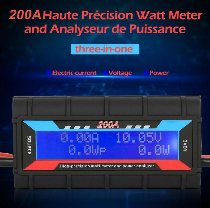 200A High Precision RC Watt Power Analyzer Battery Voltage Amp Meter LCD