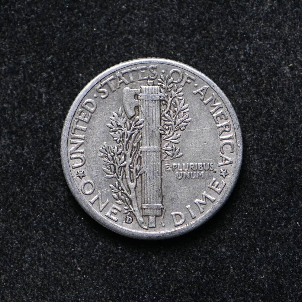 1942-D Mercury Silver Dime Doubled 2 (bb18508)