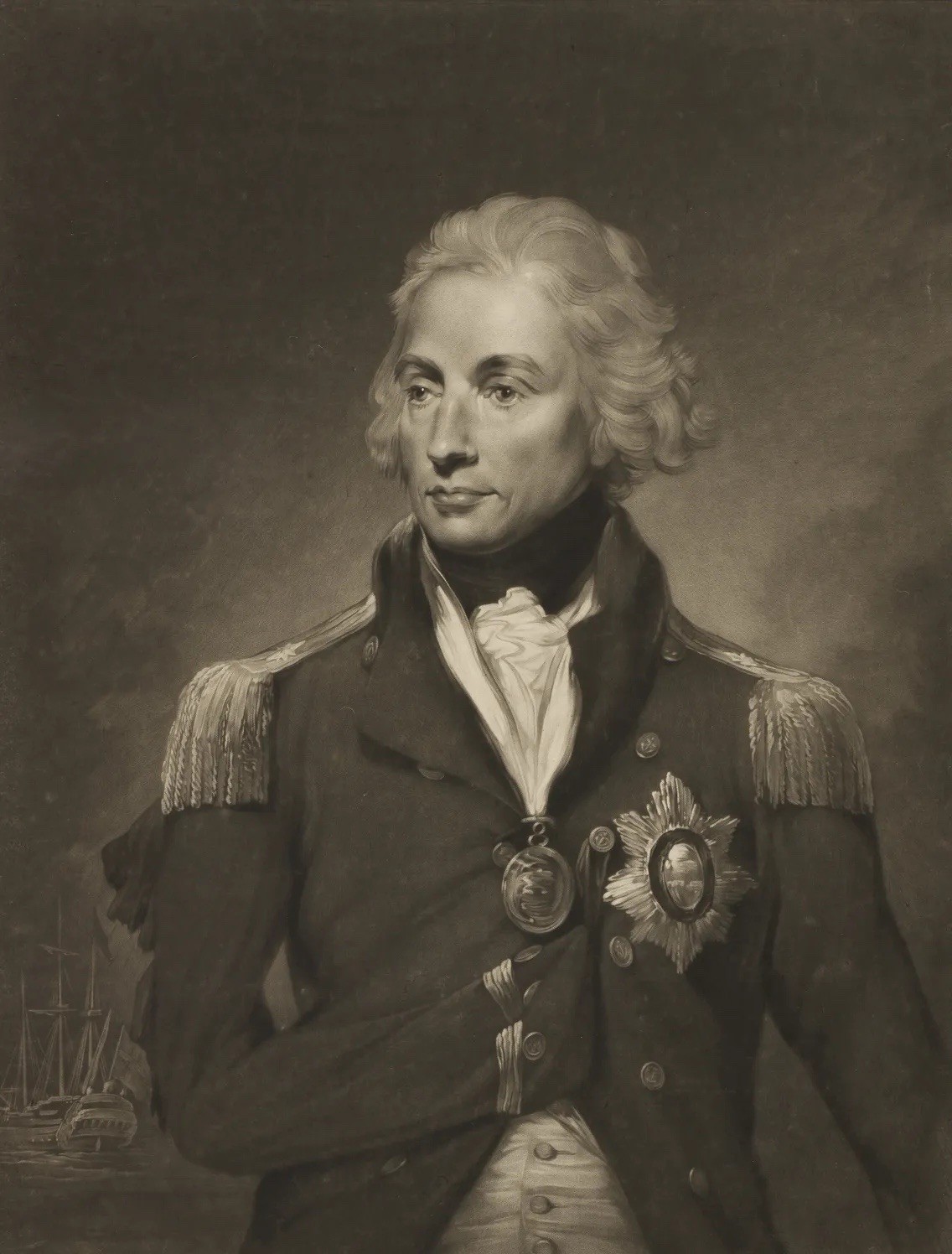 Superb Vintage Marble Bust of Vice-Admiral Viscount Nelson after Frederick’s.