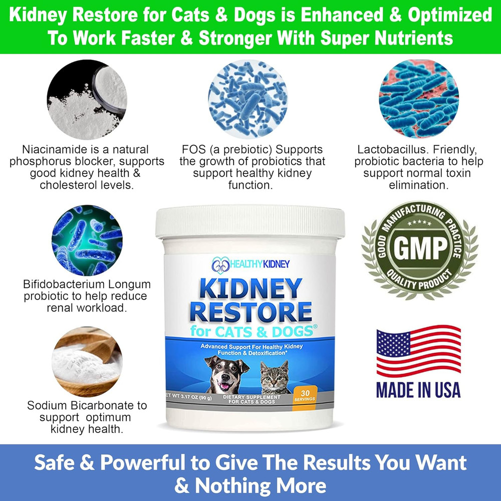 Cats & Dogs Unflavored for Supporting Normal Kidney Function, Creatinine, Pet Re