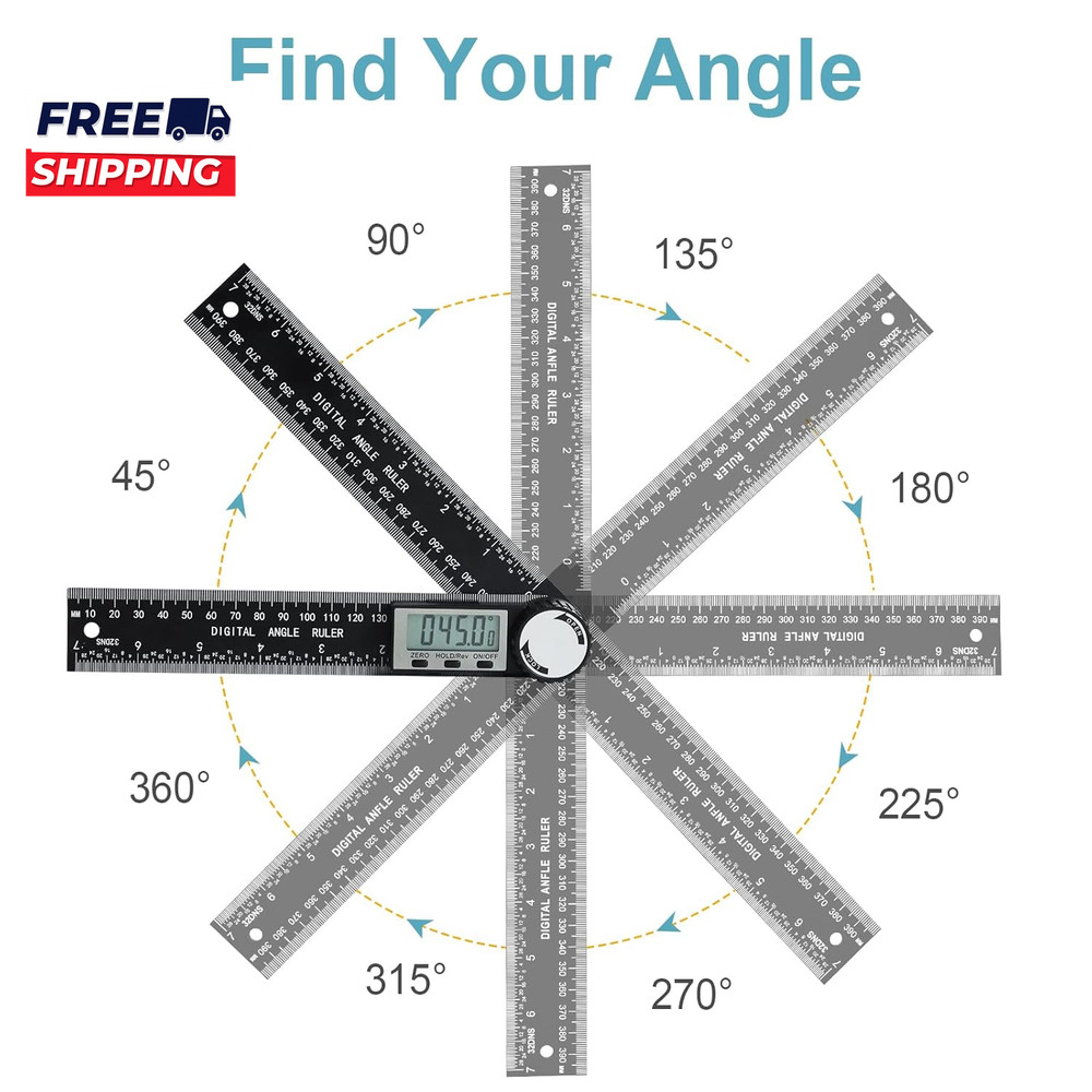 Third Generation Protractor Angle Finder Digital Angle Ruler